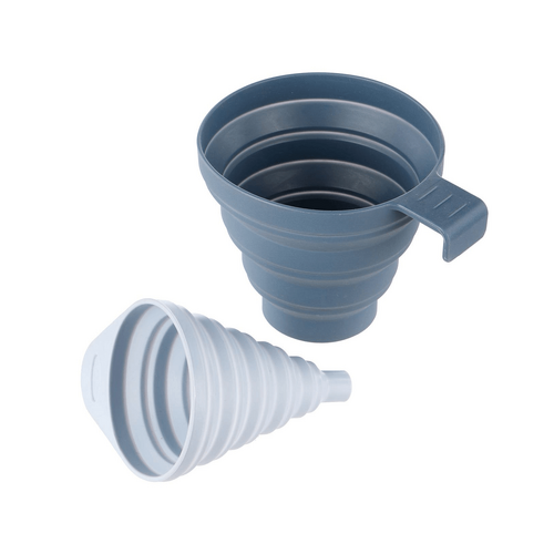 Davis &amp; Waddell Silicone Folding Funnels 2pcs Set CDU 12pcs Blue &amp; Grey