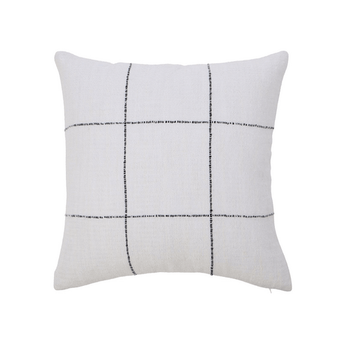 Amalfi Blaine European Cushion Off White &amp; Dark Grey