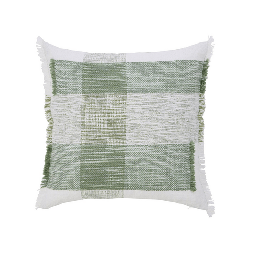 Amalfi Rowan European Cushion Taupe &amp; Green