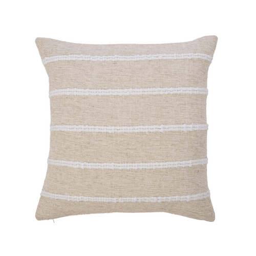 Amalfi Darby European Cushion Natural &amp; White