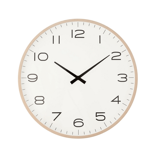 Amalfi Cody Wall Clock White &amp; Walnut
