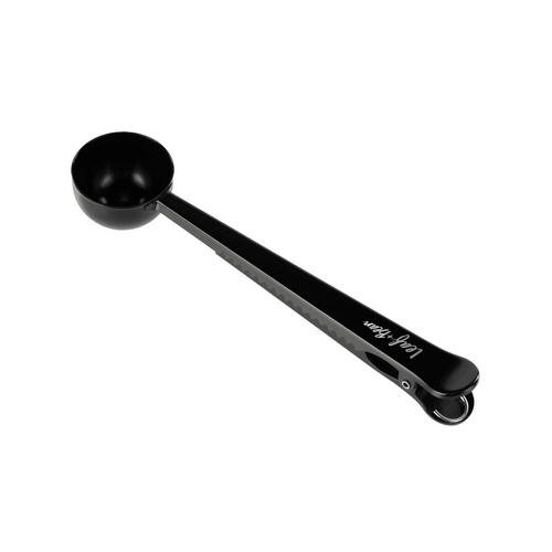 Leaf &amp; Bean Stainless Steel Coffee Scoop &amp; Clip Black