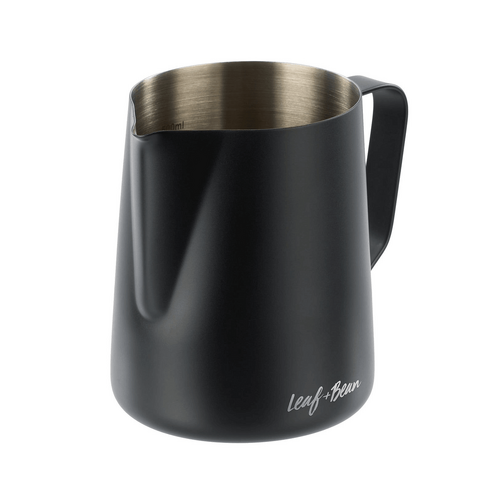 Leaf &amp; Bean Stainless Steel Milk Frothing Jug 600ml Black