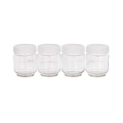 Davis &amp; Waddell Multi Yoghurt Maker Jars 190ml 4pcs Set Clear