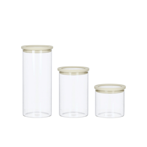 SVNA Glass Canister 4pcs Set Cream