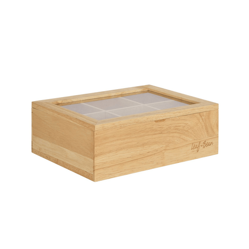 Leaf &amp; Bean Timber Tea Box Large Natural