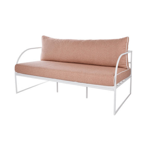 Amalfi Reeve Outdoor 2 Seater Sofa Pink &amp; White