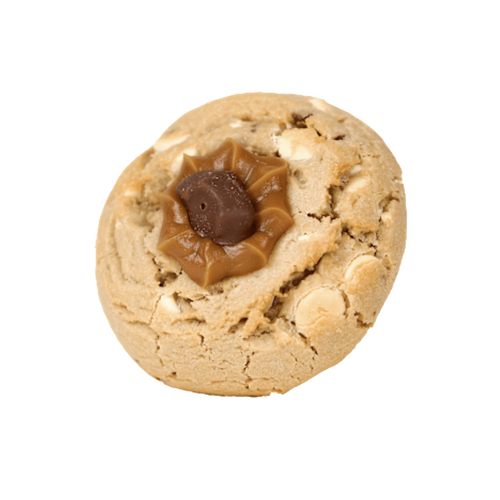 Gold Coast Cookiesxl Salted Caramel Filled Cookies - Honeycomb And Belgian White Choc Cookie Filled With Caramel