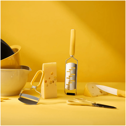 SVNA Premium Stainless Steel Acid Etched Medium Coarse Grater Yellow