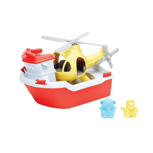 Green Toys - Rescue Boat and Helicopter