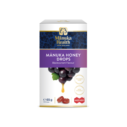 Manuka Health Manuka Honey Drops Mgo 400+ Blackcurrant Flavour 15 Drops