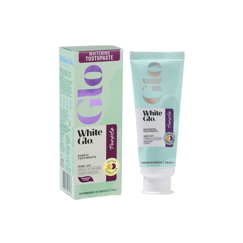 White Glo Purple Whitening Toothpaste 115g