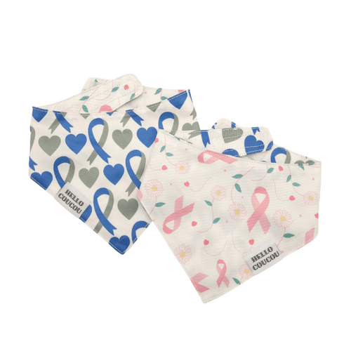 Hello Coucou KICKING CANCER'S BUTT - DOUBLE SIDED Dog Cat BANDANA