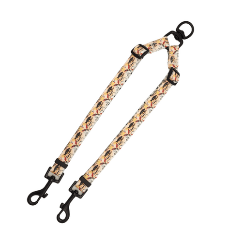Hello Coucou Fishin For Treats - Dual Lead SPLIT LEAD DOUBLE SIDED Walk 2 Dogs at Once!