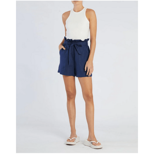 Amelius Sahara Linen Shorts - Navy