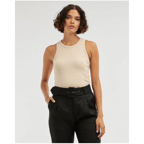 Amelius Daria Ribbed Tank - Hummus