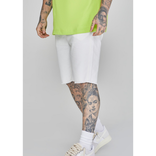 Sik Silk White Denim Shorts