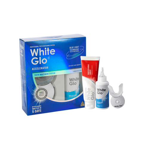 White Glo New Accelerator Teeth Whitening System Kit