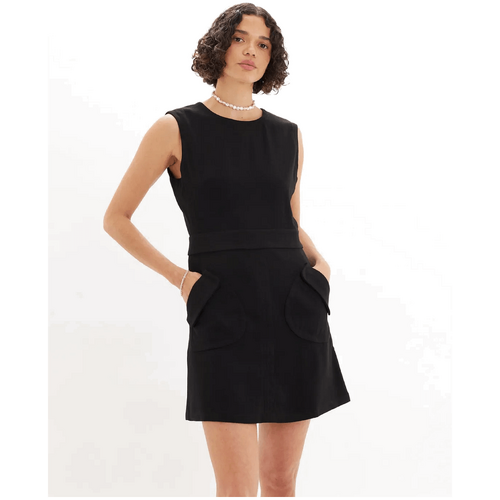 Amelius Giuliana Sleeveless Mini Dress - Black