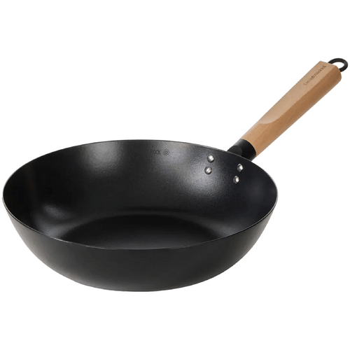 Davis &amp; Waddell Non Stick Carbon Steel Wok Black