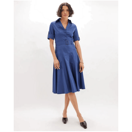 Amelius Denise Panelled Shirt Dress - Atlantic Blue