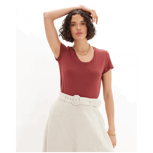 Amelius Azalea Crew Neck Tee - Rust