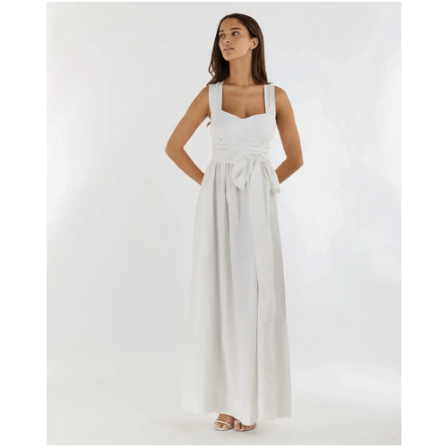 Amelius Juliette Linen Maxi Dress - White
