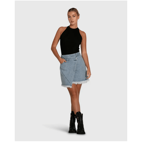belle &amp; bloom Dance with Me Denim Mini Skirt