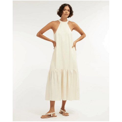 Amelius Frankie Tie Neck Maxi Dress - Cream