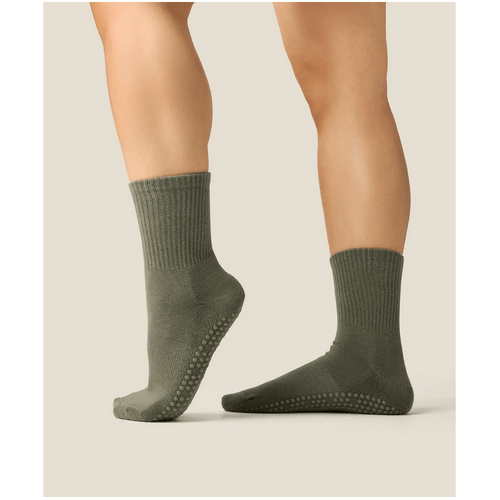 MoveActive Crew Grip Socks - Khaki
