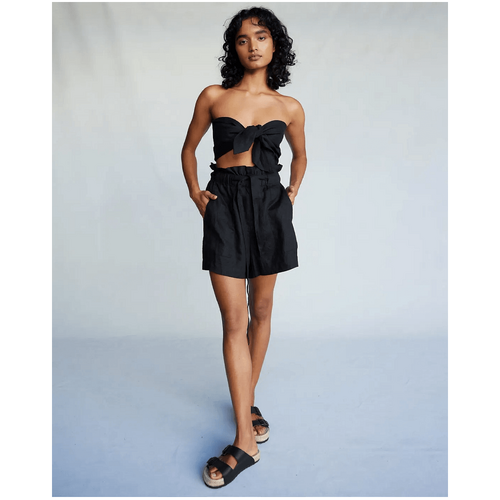 Amelius Sahara Linen Shorts - Black