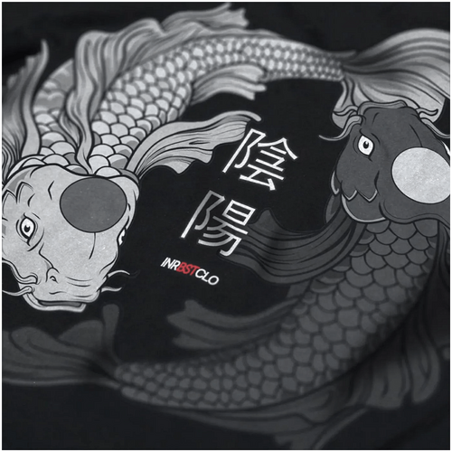 Inner Beast Clothing Koi Yin &amp; Yang Tee - Black/White