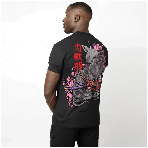 Inner Beast Clothing Black Neko Samurai Tee