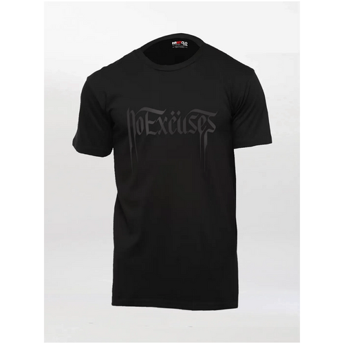 Inner Beast Clothing No Excuses Black X Black Tee