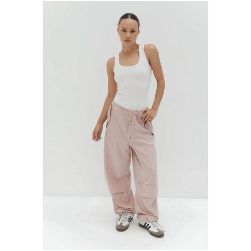 Style Addict Cargo Parachute Pants - Pink