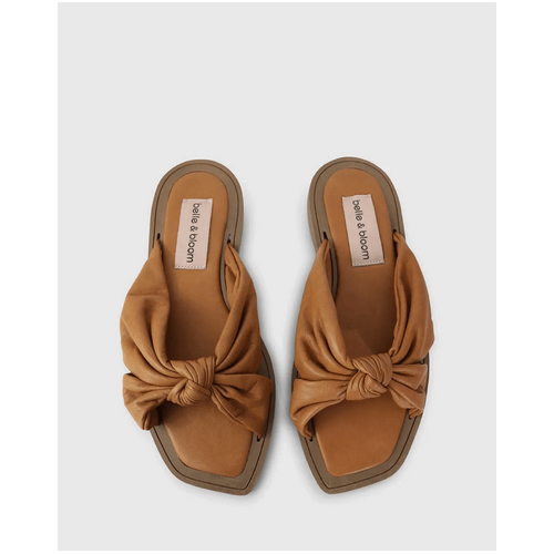 belle &amp; bloom You &amp; I Knot Detail Slides - Caramel