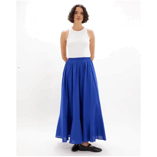 Amelius Lavinia Panelled Maxi Skirt - Cobalt Blue