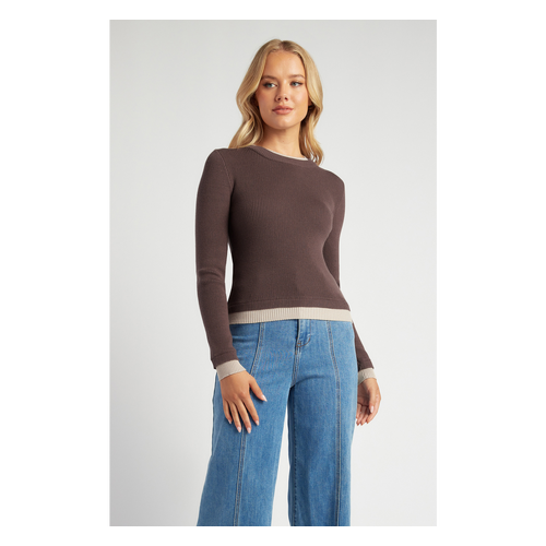 Double Layer Detail Knit Top (WKN767)