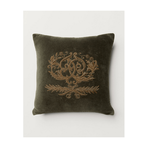 Jaya Zardozi Cushion Cover Cotton Velvet