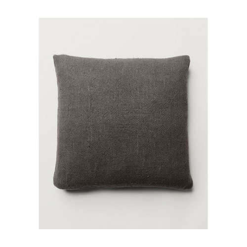 Kasiah Handwoven Linen Cushion Cover Charcoal 50 x 50cm