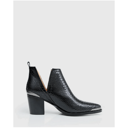 belle &amp; bloom Austin Croc Embossed Ankle Boot