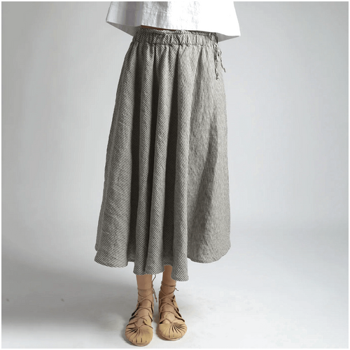 Knotium Wide Boxy Linen T-Shirt with Dropped Shoulders