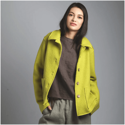 Knotium Alessandra Boiled Wool Blazer Jacket