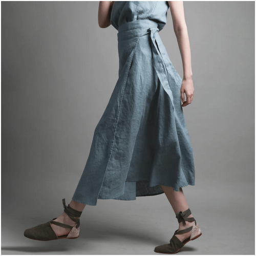 Knotium Nola Maxi Linen Wrap Around Skirt