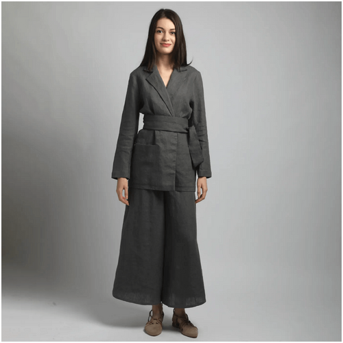 Knotium Keya Straight Leg Elasticated Linen Pants