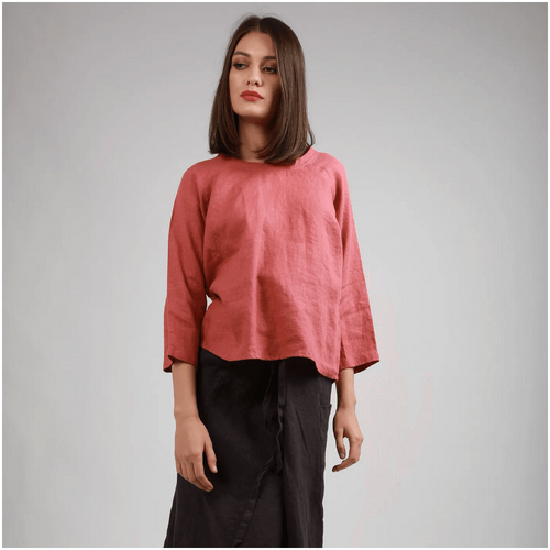 Knotium Etta Paperbag Style Pull On Linen Trousers