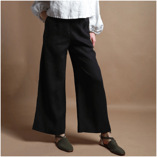 Knotium Florence Straight Wide Leg Linen Pants