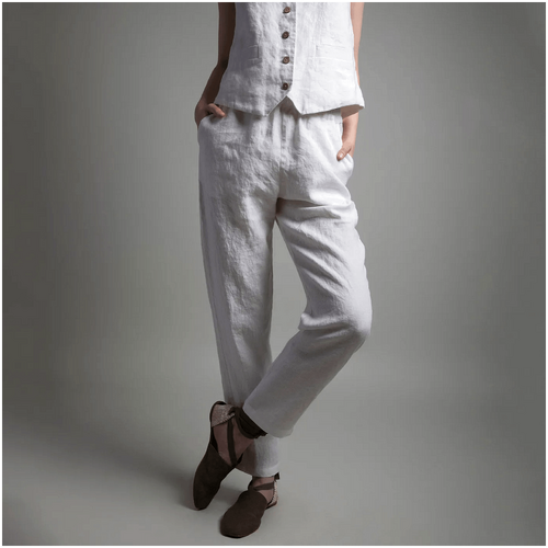 Knotium Relax Tapered Ankle Linen Pants