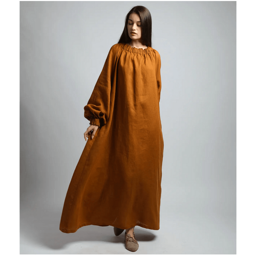 Knotium Yuna Drop Crotch Relaxed Cropped Linen Pants with Pockets