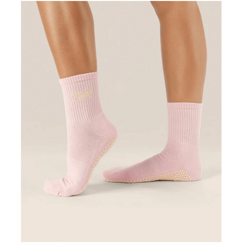 MoveActive Crew Grip Socks - Pilates Club Pink